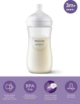 Philips Avent Natural Response Doğal Tepkili Pp Biberon, 330Ml, 3 Ay - Cam Değildir.