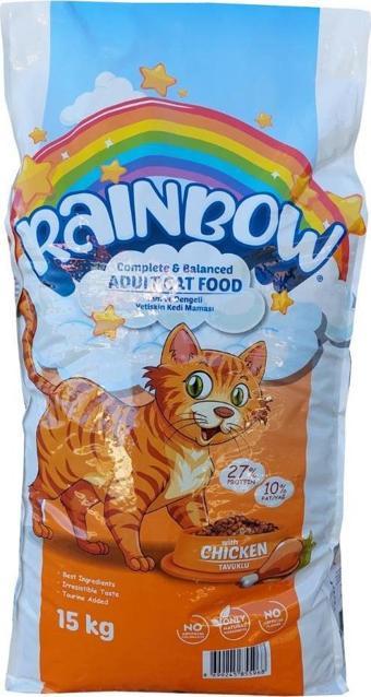 Rainbow Tavuklu Yetişkin Kedi Maması 15 kg