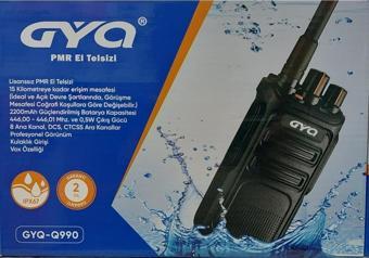 Gyq Q990 Pmr El Telsizi 15 Km IP67 Su Geçirmez (Tekli Paket)