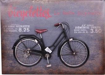 Bisiklet Temalı Tablo Pano Vintage Dekoratif Ev Ofis Hediyelik