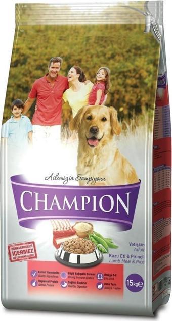 Champion Kuzu Etli Pirinçli Yetişkin Köpek Maması 15 Kg