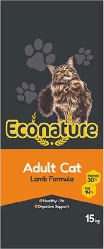 Econature Yetişkin Kuzulu Kuru Kedi Maması 15 Kg