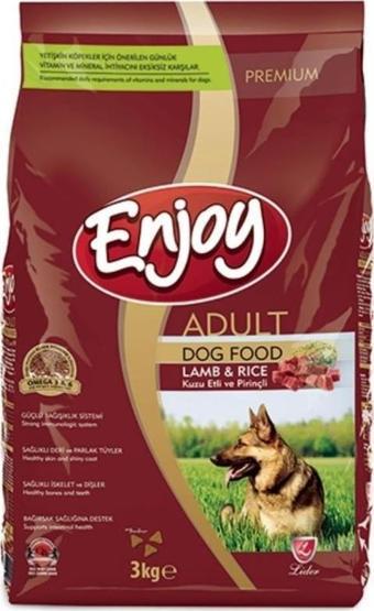 Enjoy Adult Kuzu Etli  ve Pirinçli Köpek Maması 3 Kg