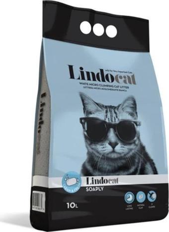 LindoCat İnce Sabun Kokulu Topak Bentonit Kedi Kumu 10 Lt