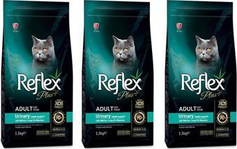 Reflex Plus Urinary Tavuklu Kuru Kedi Maması 1,5 Kg 3 Adet