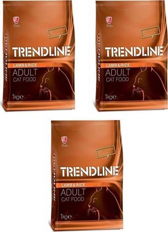 Trendline Kuzu Etli Yetişkin Kedi Maması 1 Kg 3'Lü Set