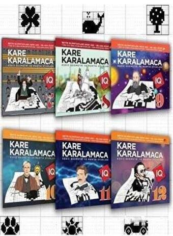 Kare Karalamaca Seti 2 - 7'den 70'e Akıl ve Mantık Oyunları - 6 Kitap Takım Zevkli Oyunlar - Ahmet Karaçam - Ekinoks