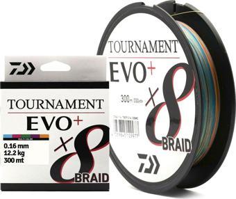 Daiwa Tournament Evo+ 8X İp Misina 0.16mm 12.2kg 300mt Multicolor