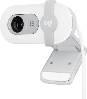 Logitech Brio 100 Full HD 1080p Gizlilik Kapaklı Mikrofonlu Web Kamerası - Beyaz
