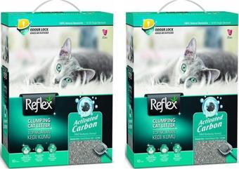 Reflex Aktif Karbonlu Süper Hızlı Topaklanan Kedi Kumu 10 Lt 2 Adet