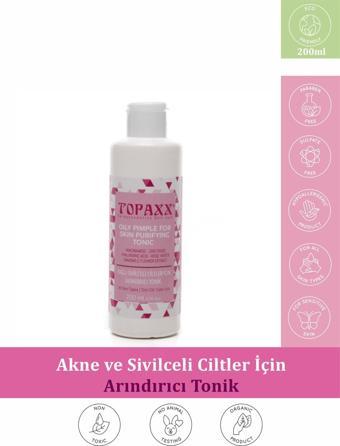 Topaxx Sivilce Akne Ve Siyah Nokta Karşıtı Yağlı Ve Karma Ciltler İçin Gözenek Azaltıcı Tonik 200 ml