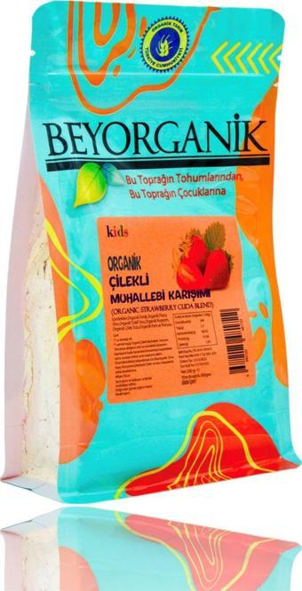 Beyorganik Organik Çilekli Muhallebi Karışımı 200gr (Şeker ilavesiz) Bebek Ek Gıdası