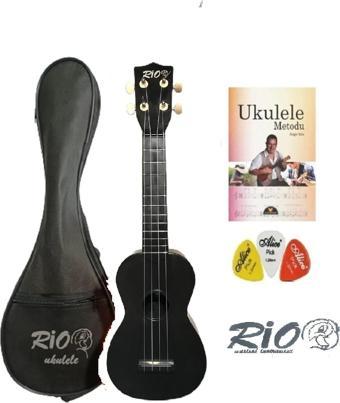 Rio Kompozit Siyah Ukulele 54 Cm (KILIF PENA METOT)