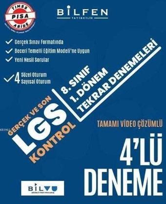 8.Sınıf LGS 1.Dönem Son Kontrol Tekrar Deneme 4'lü - Kolektif  - Bilfen Yayınları