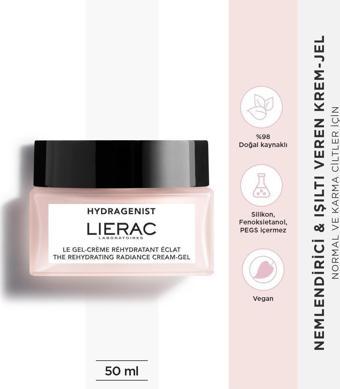 Lierac Hydragenist The Rehdyrating Radiance Nemlendirici Krem Jel 50ml