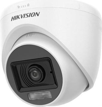 Hikvision DS-2CE76D0T-LPFS 2mp 2.8mm Sabit Lens Dahili Sesli Smart Hybrid Light 4in1 AHD Dome Kamera