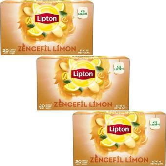 Lipton Zencefil Limon Çayı 20 Adet X 2 Gr 3 Lü Set