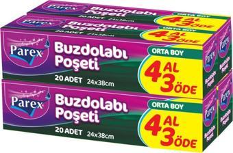 Parex Buzdolabı Poşeti 4 Al 3 Öde Orta Boy