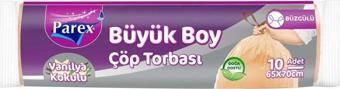 Parex Büzgülü Vanilya Kokulu 10 Adet Büyük Boy Çöp Torbası