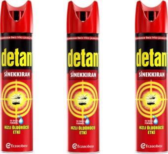 Detan Sinekkıran Su Bazlı Aeresol 275 Ml X 3 Adet