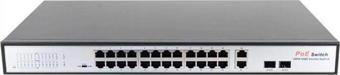 Uranium POE-2421SFP-300W 24x10/100 2x Gigabit Uplink  1x Sfp 360w Poe Combo Rack Tipi Switch