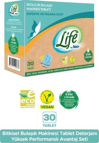 Life By Fakir Ekolojik Vegan Bulaşık Makinesi Deterjanı Tableti 30'lu