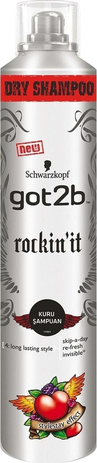 Got2B Schwarzkopf Rockin'it Kuru Şampuan 200 Ml