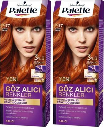 Palette Göz Alıcı Renkler 7-77 Yoğun Bakır  X 2 Adet