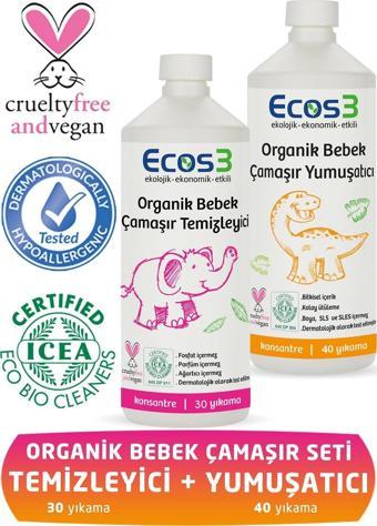 Ecos3 ORGANİK BEBEK ÇAMAŞIR SETİ ( 2 ÜRÜN)