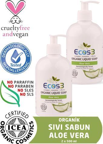 Organik Sıvı Sabun Aloevera 2’li SET (2 x 500 ML)