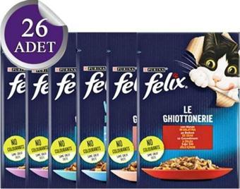 Felix Karışık Paket Pouch Kedi Maması 26 X 85 Gr