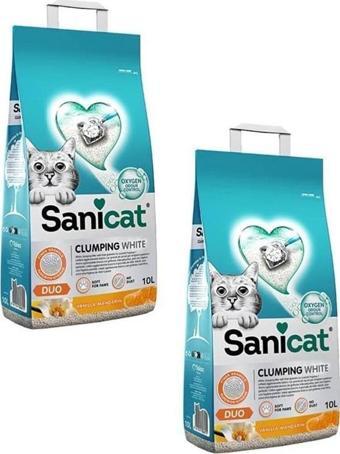 Sanicat Vanilya Mandalina Kokulu Kedi Kumu 10Lt * 2 Adet