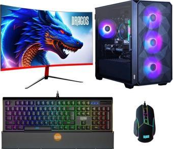Dragos DRx5985 i7 13700F 16GB Ram 512GB NVMe SSD 12GB RTX3060 27 İnç 165Hz Curved Oyuncu Bilgisayarı