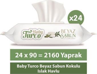 Baby Turco Beyaz Sabun Kokulu Islak Havlu 24 x 90 Yaprak