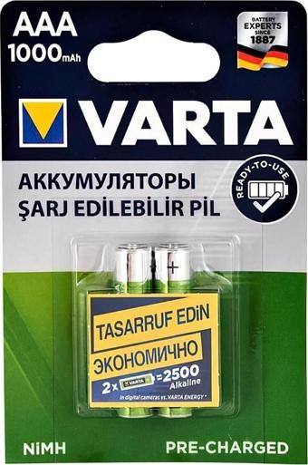 Ata Elektronik 57033 1000mah Aaa Şarj Edilebilir Kalem Pil 2'li Paket