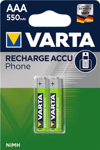 Varta Ata Elektronik - 550 Ince Aaa Şarj Edilebilir Pil - Oyuncaklar Için Aaa Ince Şarzlı Pil