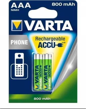 Varta Ata Elektronik 800 Ince Aaa Şarj Edilebilir Pil Telsiz Telefon Pili