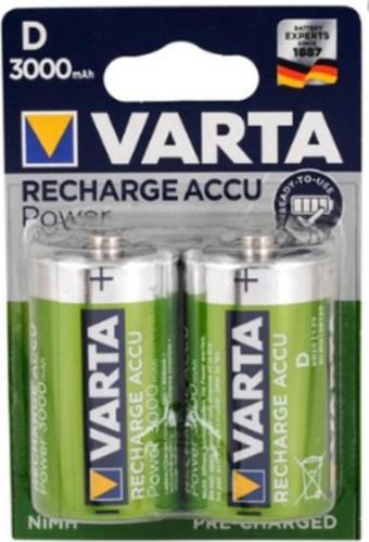 Varta Ata Elektronik D Büyük Boy Kalın Tombul 3000mah Büyük Boy 2li Paket Şarjlı Pil Lr20, R20