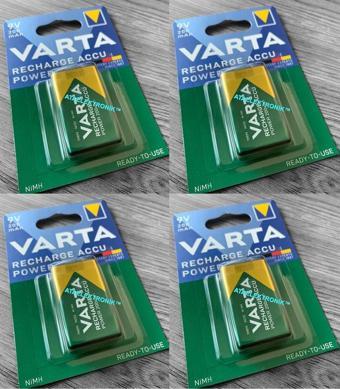 Varta Ata Elektronik 4 Adet Araba Dijital Saat Pili Radyo Alarm Kepenk Pili 9 Volt 9v Kare Şarj Edilebilir