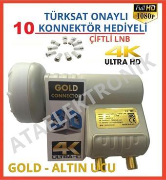 Ata Elektronik Bağımsız 2 Çıkışlı Lnb 3d 4k Full Hd Lenebe Elenbi 10 Adet Jak