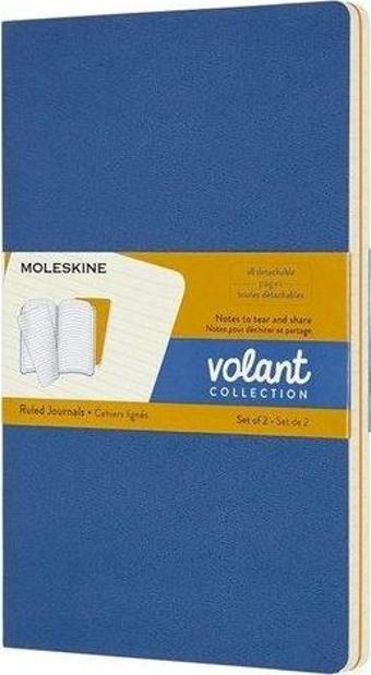 Moleskine Volant Jnls Lg Rul Forget.Blue Amber.Ylw