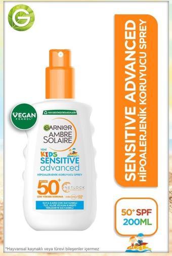 Garnier Ambre Solaire Sensitive Advanced Çocuk Hipoalerjenik Güneş Koruyucu Sprey SPF50+ 200 ml