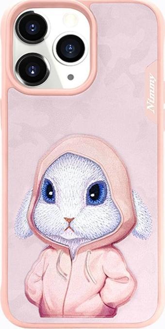 Nimmy iPhone 14 Pro Max Rabbit Serisi Tavşan Nakış İşlemeli Kılıf