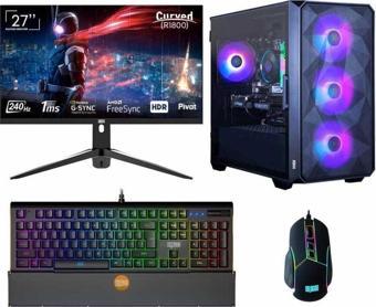 Dragos DRx6020 Ryzen 5 7500F 32GB DDR5 512GB NVMe 8GB RTX4060 27 İnç 240Hz Curved Oyuncu Bilgisayarı