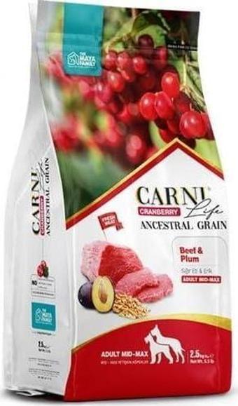 Carni Life Cranberry Sığır Eti ve Erikli Yetişkin Köpek Maması 2,5 kg