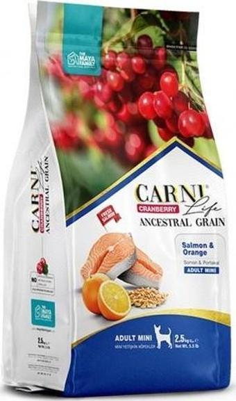 Carni Life Cranberry Somon ve Portakallı Mini Irk Yetişkin Köpek Maması 2,5 kg