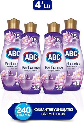 ABC Parfumia Konsantre Çamaşır Yumuşatıcısı Gizemli Lotus 4 x 1440 ML