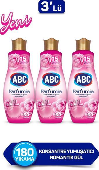 ABC Parfumia Konsantre Çamaşır Yumuşatıcısı Romantik Gül 3 x 1440 ML