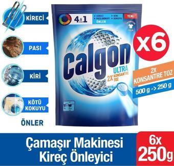 Calgon Kireç Önleyici 4ü1 Arada Ultra Konsantre Toz 6 x 250 gr