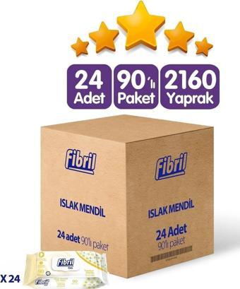 Fibril Care Papatya Kokulu Islak Mendil 24X90 Lı Paket 2160 Yaprak